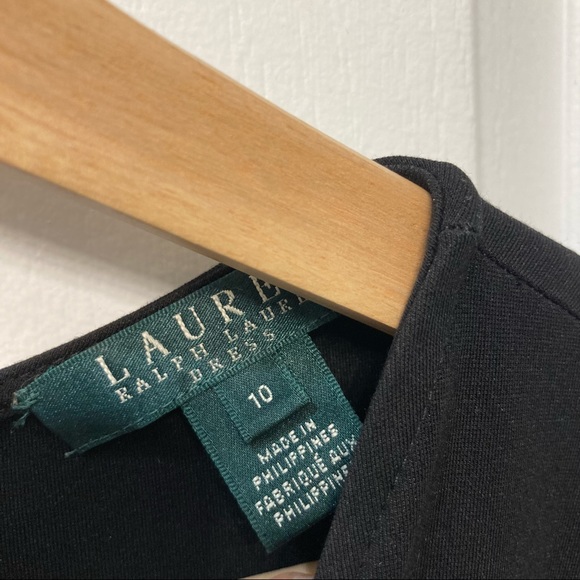 Lauren - Ralph Lauren Dress Size 10 Black/Jacquard with pockets - Picture 4 of 8